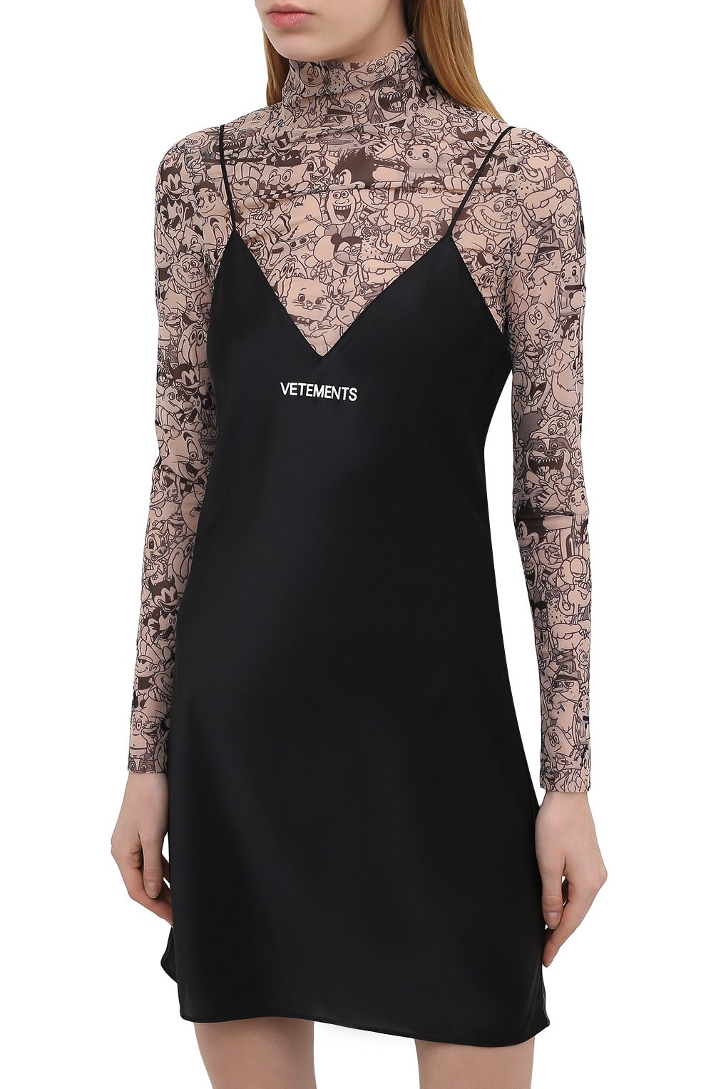 Платье VETEMENTS черного цвета по цене 65750 руб., арт. WE51DR600B 2607/BLACK, фото 3 Платье VETEMENTS, арт. WE51DR600B 2607/BLACK, фото 3