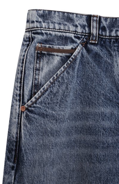 Джинсы BRUNELLO CUCINELLI синего цвета по цене 43650 руб., арт. BA095P625C, фото 3 Джинсы BRUNELLO CUCINELLI, арт. BA095P625C, фото 3