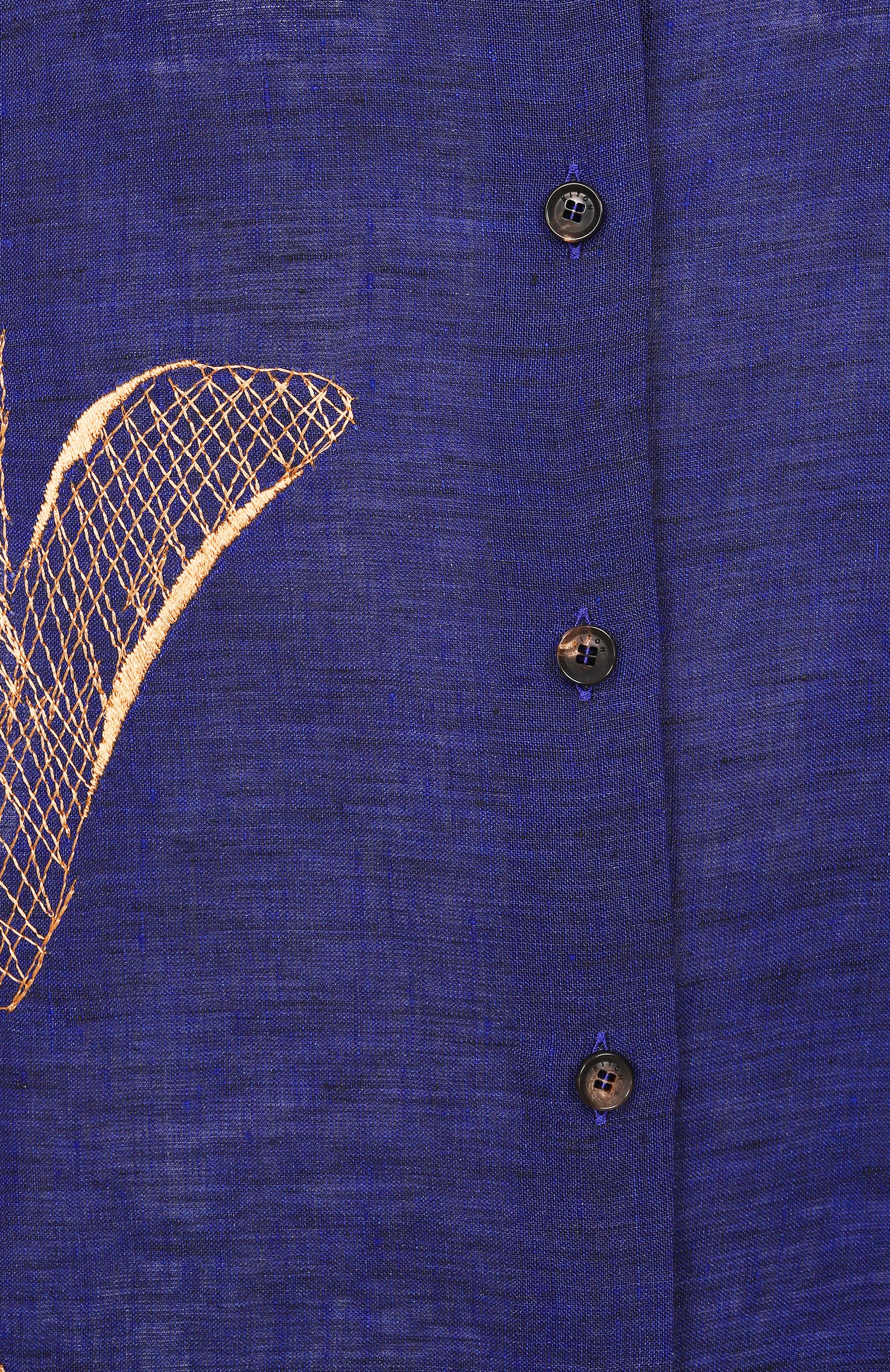 Льняная рубашка KITON, арт. D59432K0999E01, фото 6