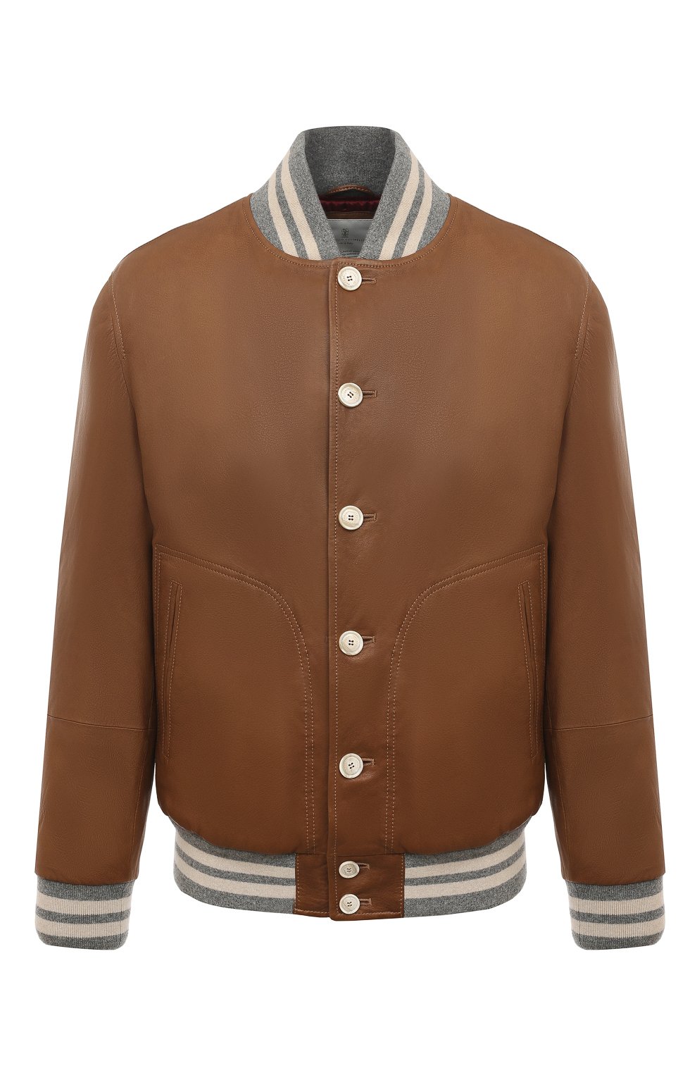 Кожаный бомбер BRUNELLO CUCINELLI, арт. MPMUP1973, фото 1