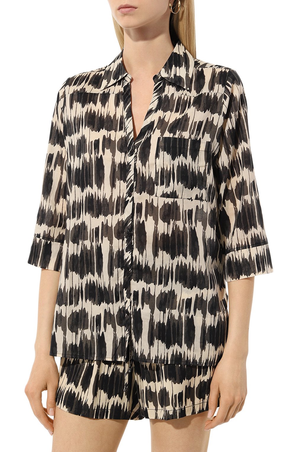 Хлопковая рубашка DNUD PARIS разноцветного цвета по цене 28280 руб., арт. B2515, фото 3 Хлопковая рубашка DNUD PARIS, арт. B2515, фото 3