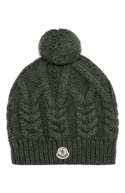 Шерстяная шапка фактурной вязки с помпоном MONCLER, арт. D2-093-00247-00-09918, фото 1