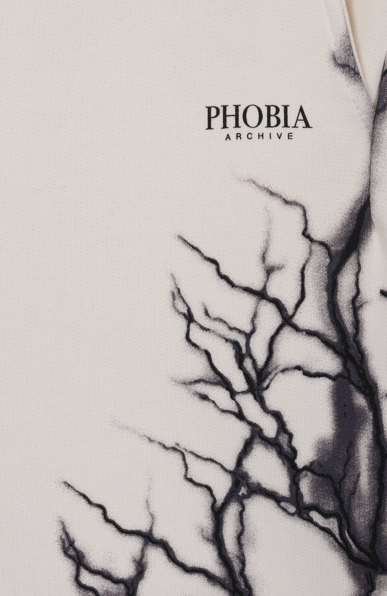Детские хлопковые шорты PHOBIA ARCHIVE молочного цвета, арт. PHK00812 | Фото 3 (Нос: Не проставлено; Материал внешний: Хлопок; Мальчики Кросс-КТ: Шорты-спорт; Автоматизация состава: Проставлено; Ростовка одежда: 8 лет | 128 см, 16 лет | 164 см, 13 - 15 лет | 158 см, 10 - 11 лет | 140 - 146см)