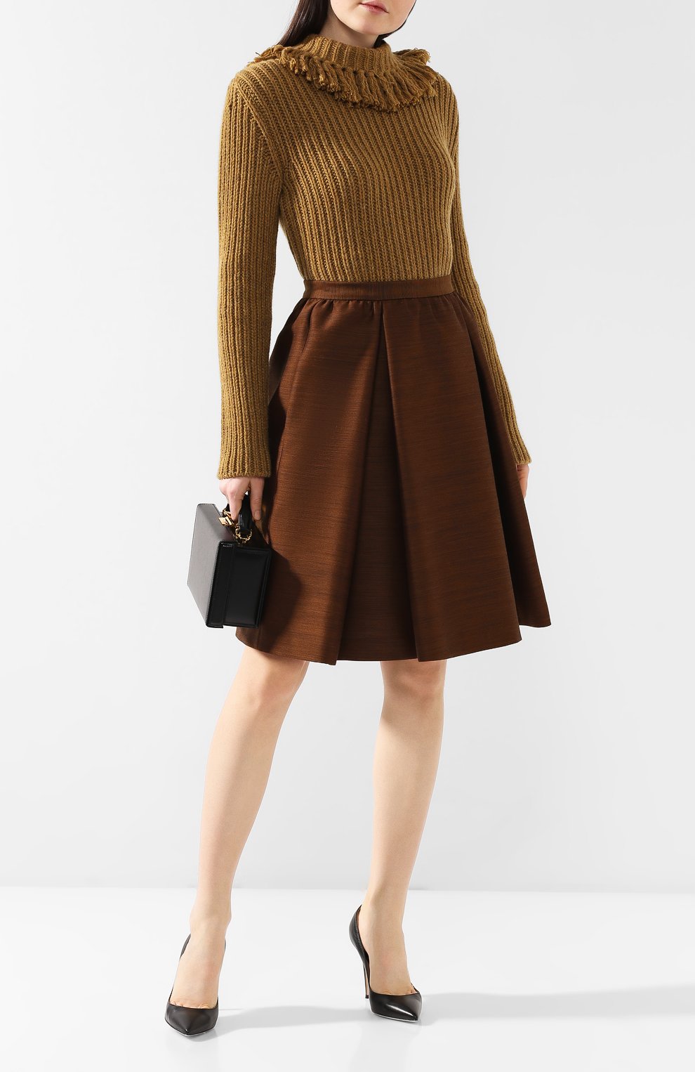 Юбка из смеси шерсти и шелка BOTTEGA VENETA, арт. 538763/VEVU0, фото 2