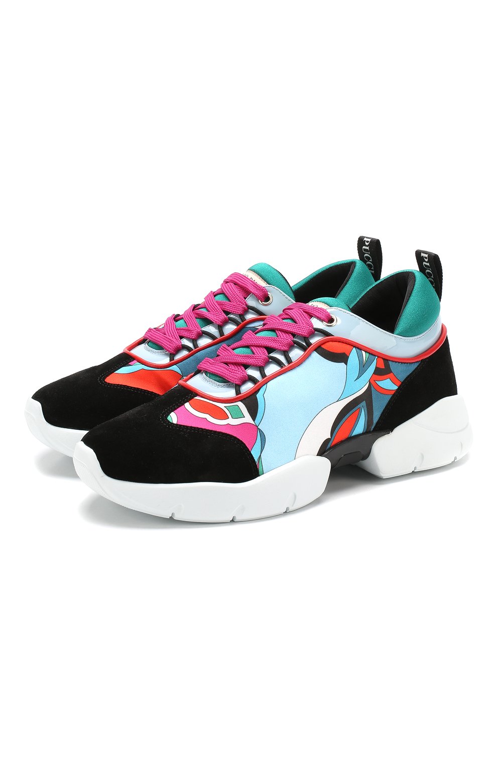 Комбинированные кроссовки на шнуровке EMILIO PUCCI, арт. 8UCE87/8UX42, фото 1