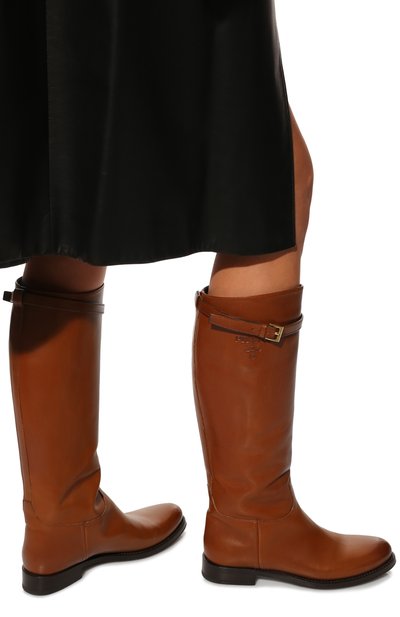 Кожаные сапоги PRADA, арт. 1W175M-34A-F0046-D030, фото 3