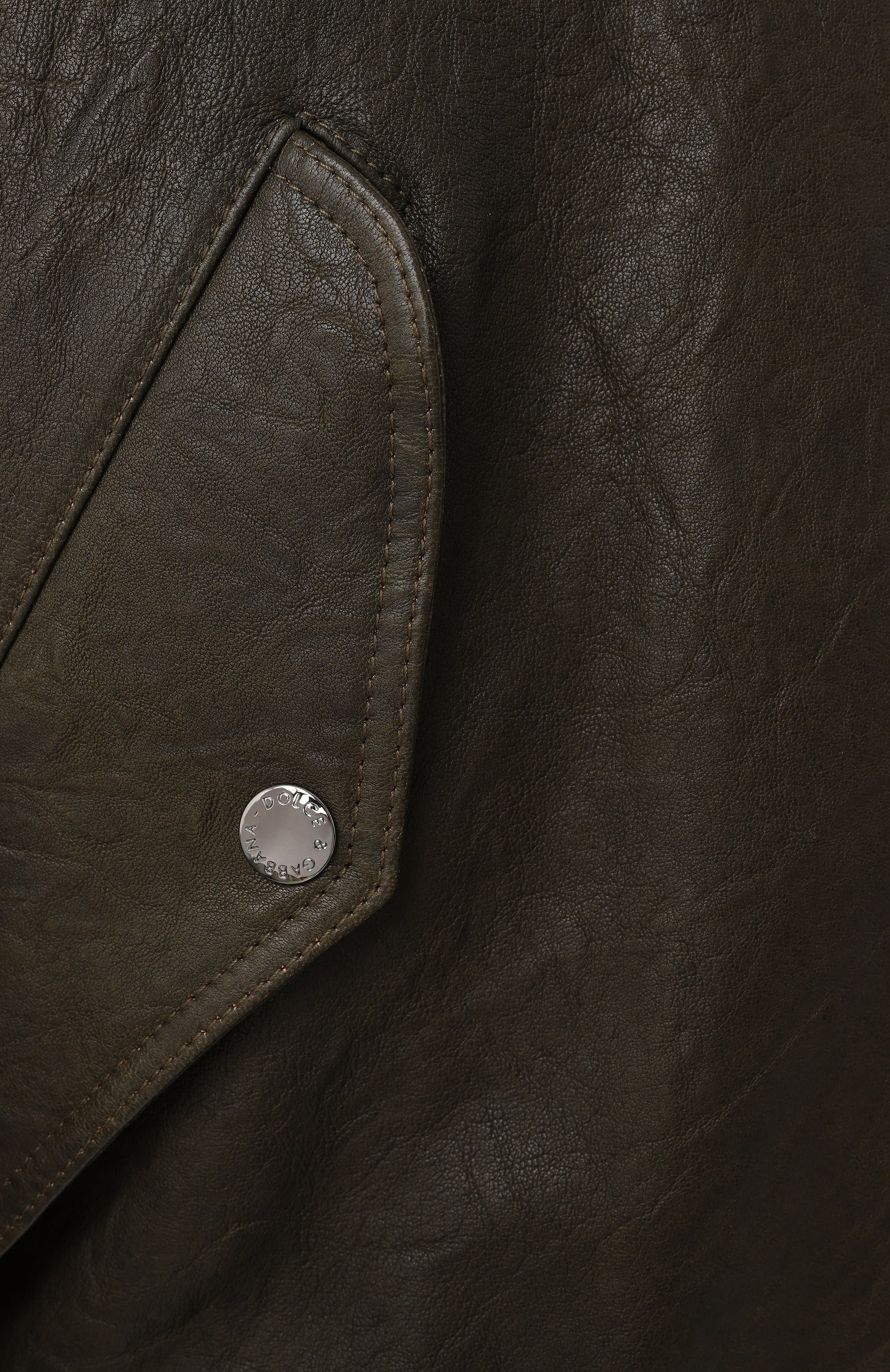 Кожаный бомбер DOLCE & GABBANA, арт. G9BEDL/HULUC, фото 6