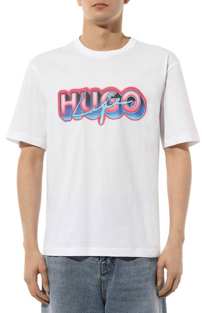 Хлопковая футболка HUGO, арт. 50515278, фото 3