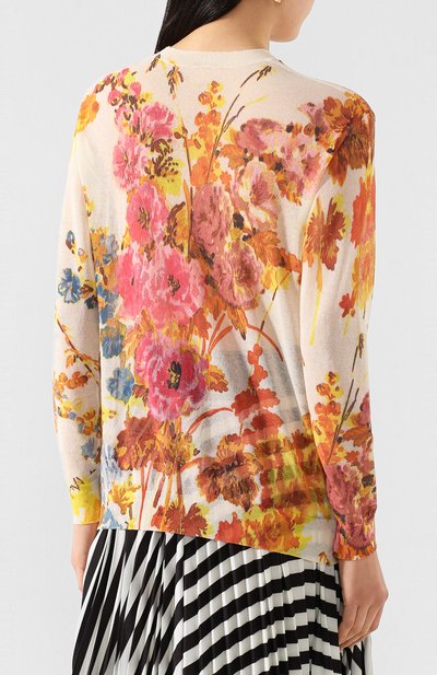 Хлопковый пуловер DRIES VAN NOTEN черно-белого цвета по цене 79100 руб., арт. 201-11202-9710, фото 4 Хлопковый пуловер DRIES VAN NOTEN, арт. 201-11202-9710, фото 4