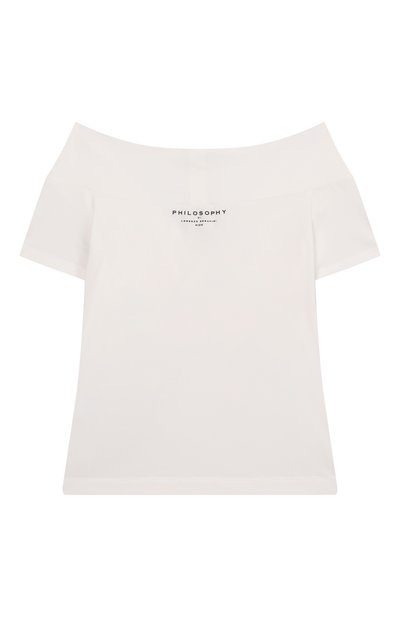 Хлопковая футболка PHILOSOPHY DI LORENZO SERAFINI KIDS, арт. I1E618/5202/12-14, фото 2