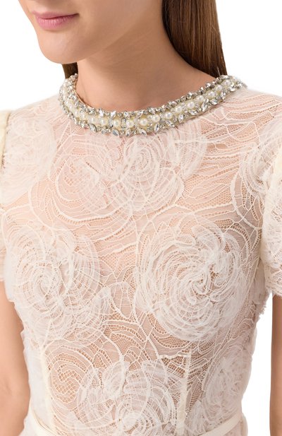 Платье с отделкой стразами SELF-PORTRAIT, арт. PF25-036M-C, фото 5