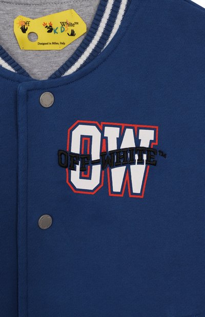 Хлопковый бомбер OFF-WHITE, арт. 0BEH004S25FLE001/12+, фото 3