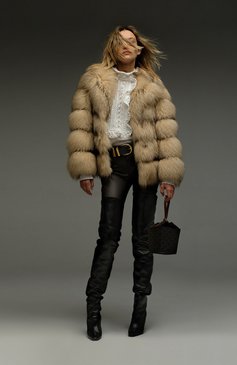 Кожаные ботфорты SAINT LAURENT, арт. 667634/25V00, фото 6