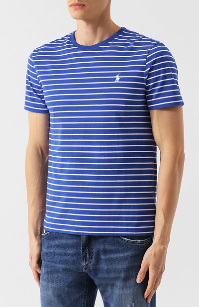 Хлопковая футболка в полоску POLO RALPH LAUREN, арт. 710671463, фото 3