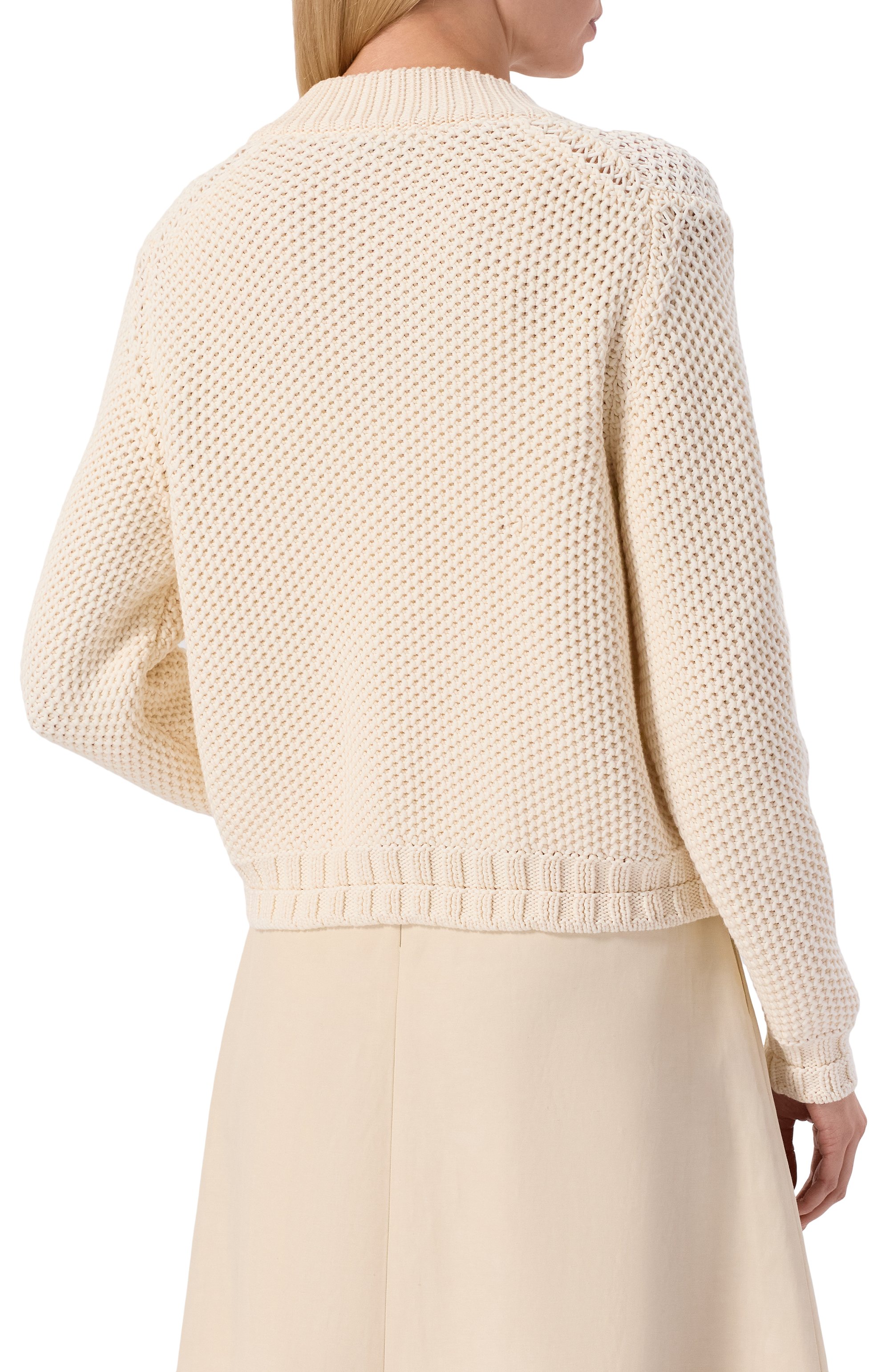 Хлопковый кардиган GRAN SASSO кремового цвета по цене 46500 руб., арт. 10225/18425, фото 4 Хлопковый кардиган GRAN SASSO, арт. 10225/18425, фото 4