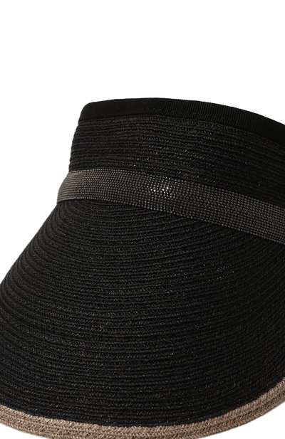 Козырек BRUNELLO CUCINELLI черного цвета по цене 63550 руб., арт. MCAP90085, фото 4 Козырек BRUNELLO CUCINELLI, арт. MCAP90085, фото 4