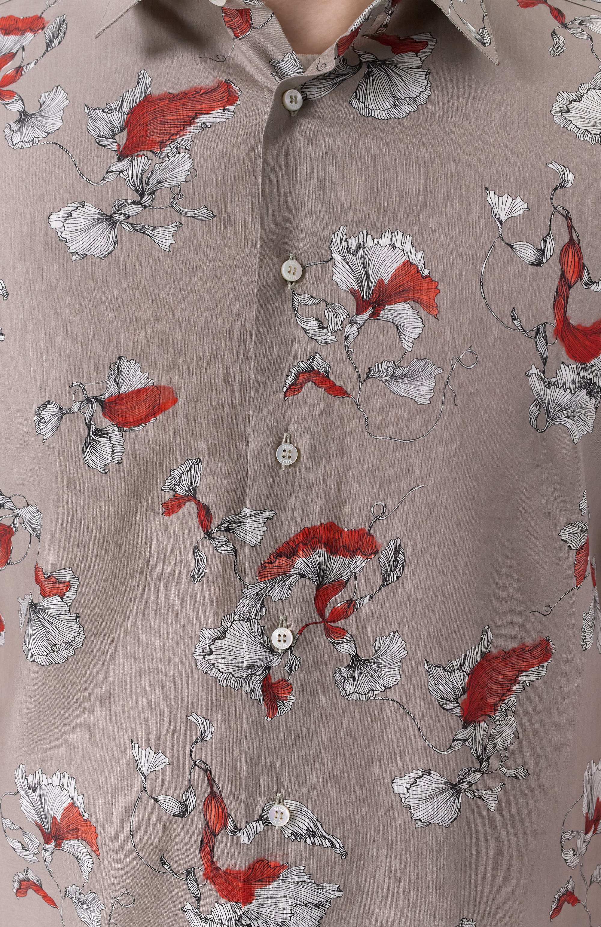 Рубашка изо льна и хлопка ZILLI, арт. SP0Z01M085024002F, фото 5