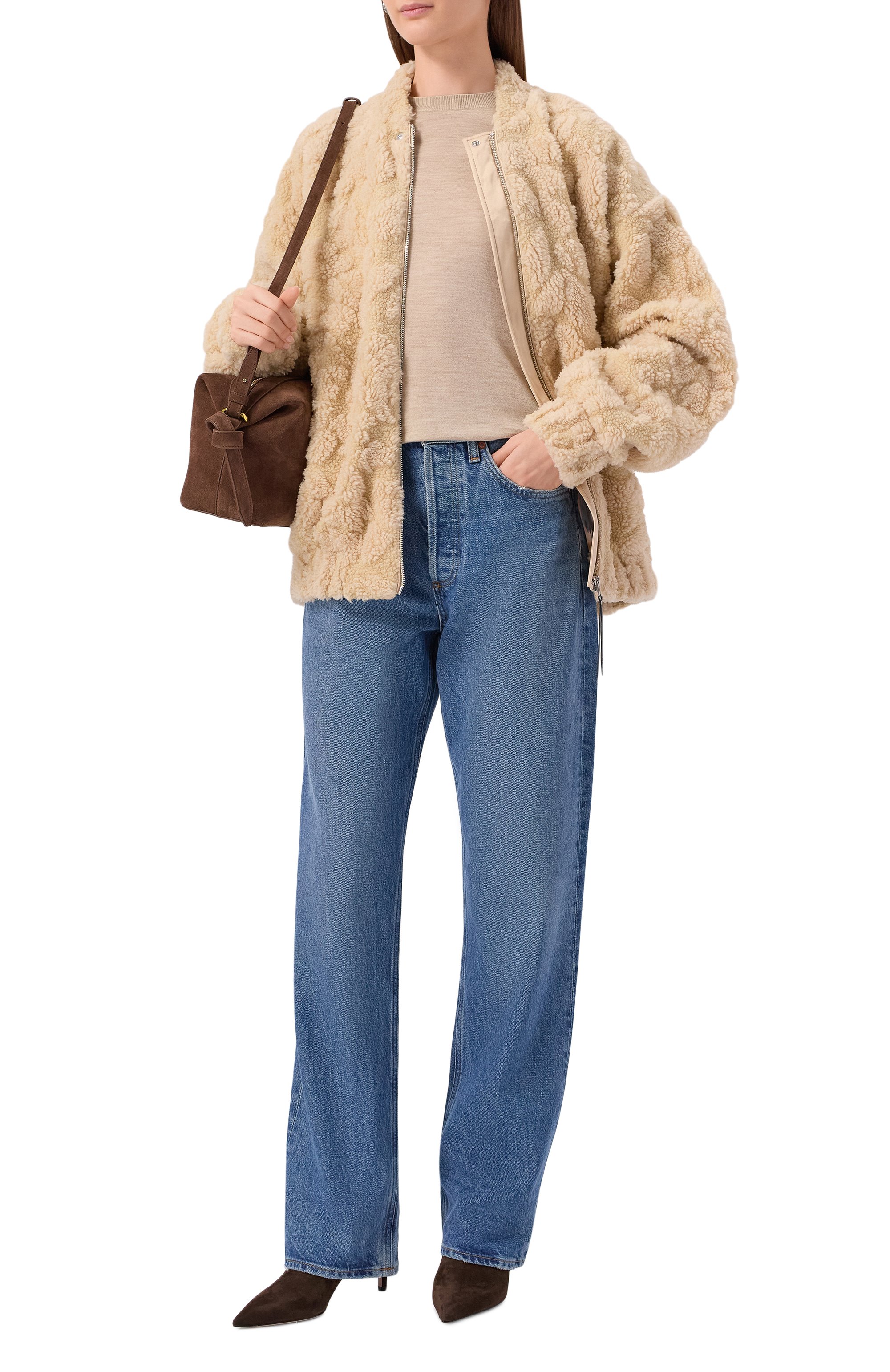 Бомбер HUGO бежевого цвета по цене 37950 руб., арт. 50546469, фото 2 Бомбер HUGO, арт. 50546469, фото 2