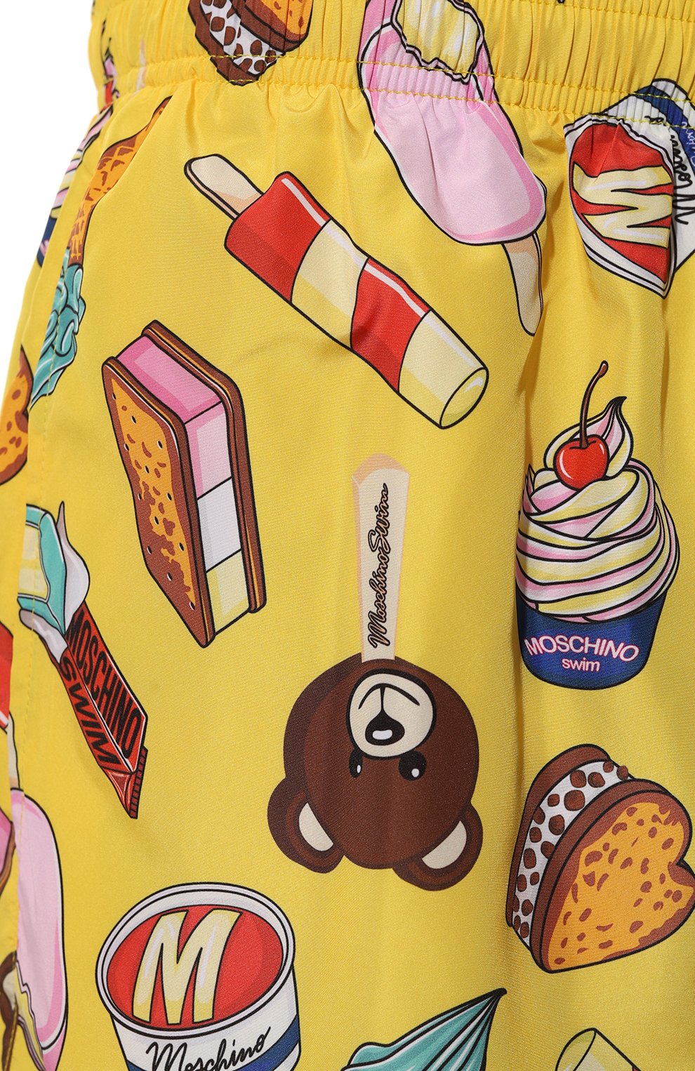 Плавки-шорты MOSCHINO желтого цвета по цене 11050 руб., арт. A4237/9303, фото 4 Плавки-шорты MOSCHINO, арт. A4237/9303, фото 4