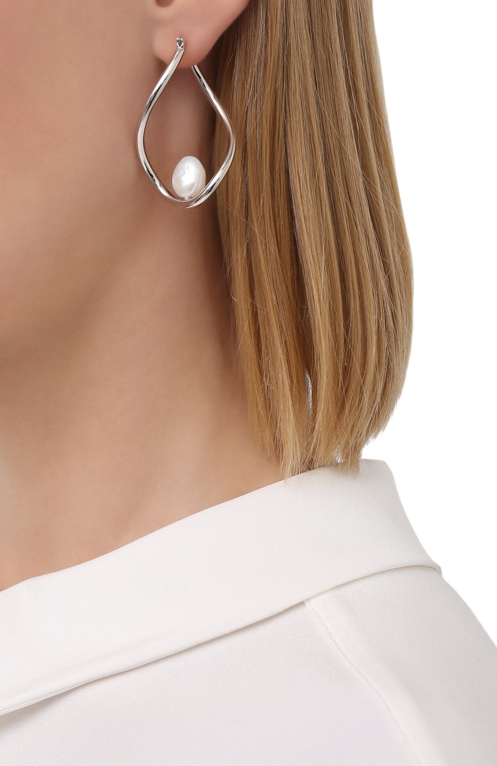 Серьги EXCLAIM серебряного цвета по цене 5180 руб., арт. 042S3169E, фото 2 Серьги EXCLAIM, арт. 042S3169E, фото 2