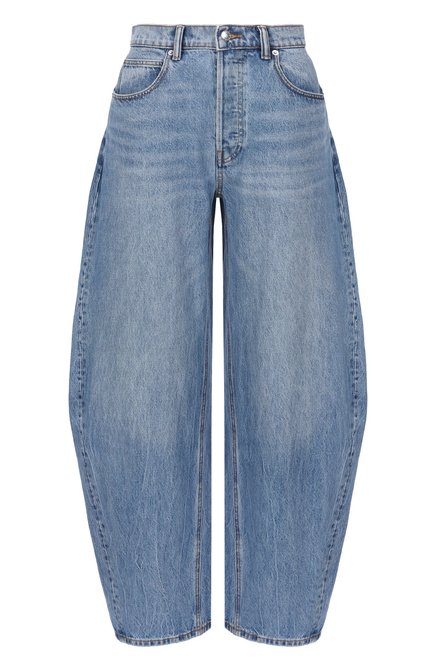 Женские джинсы ALEXANDER WANG голубого цвета, арт. 4DC1254611 | Фото 1 (Материал внешний: Хлопок; Драгоценные камни: Проставлено; Материал сплава: Проставлено; Длина (брюки, джинсы): Стандартные)