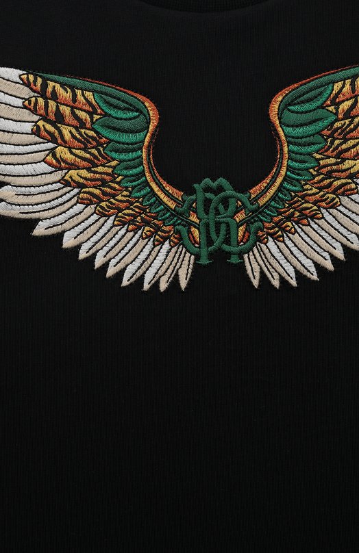 Хлопковая футболка Roberto Cavalli Чёрный, фото 3