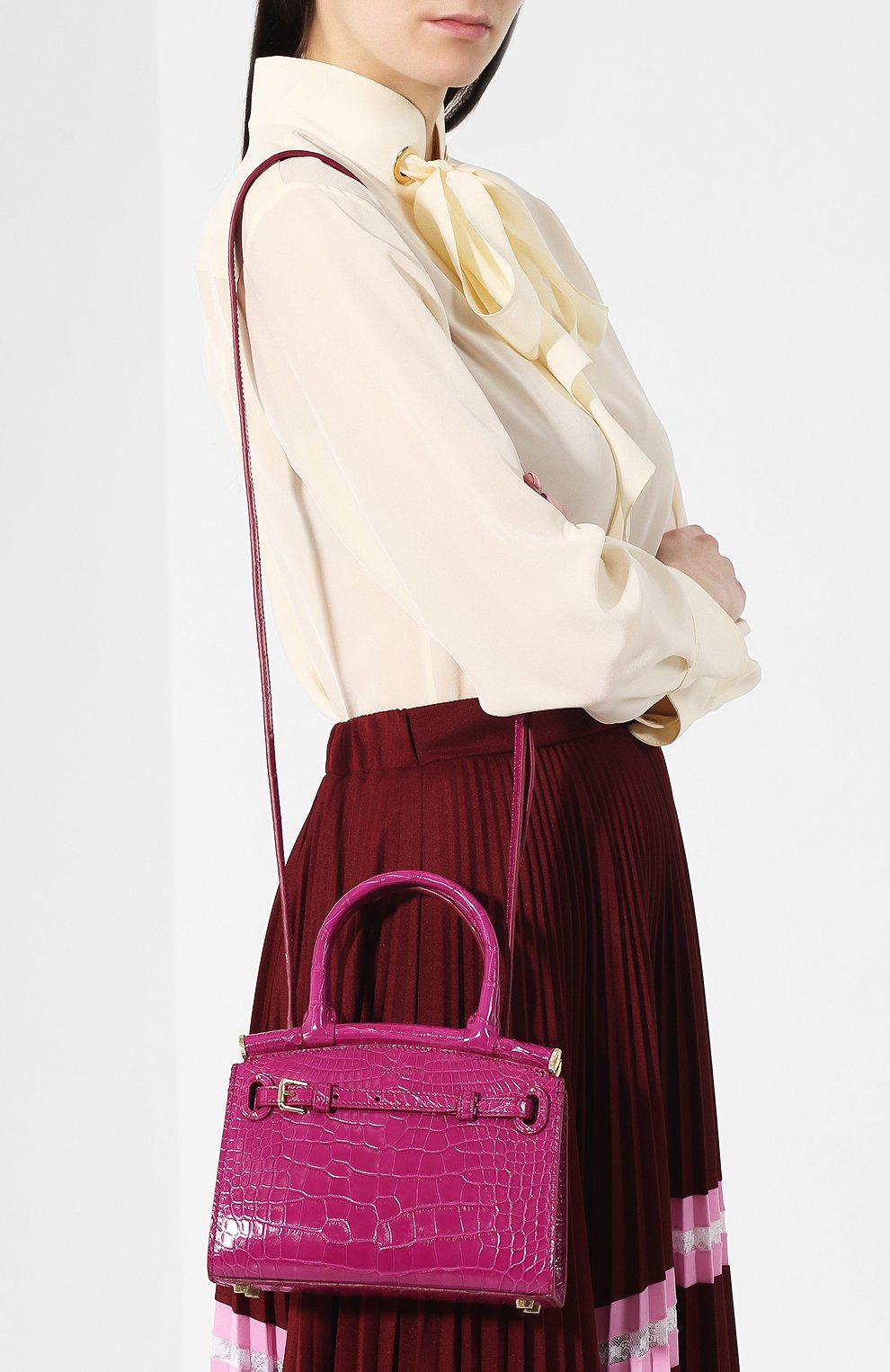 Сумка rl50 mini из кожи аллигатора RALPH LAUREN, арт. 435769101/AMIS, фото 5