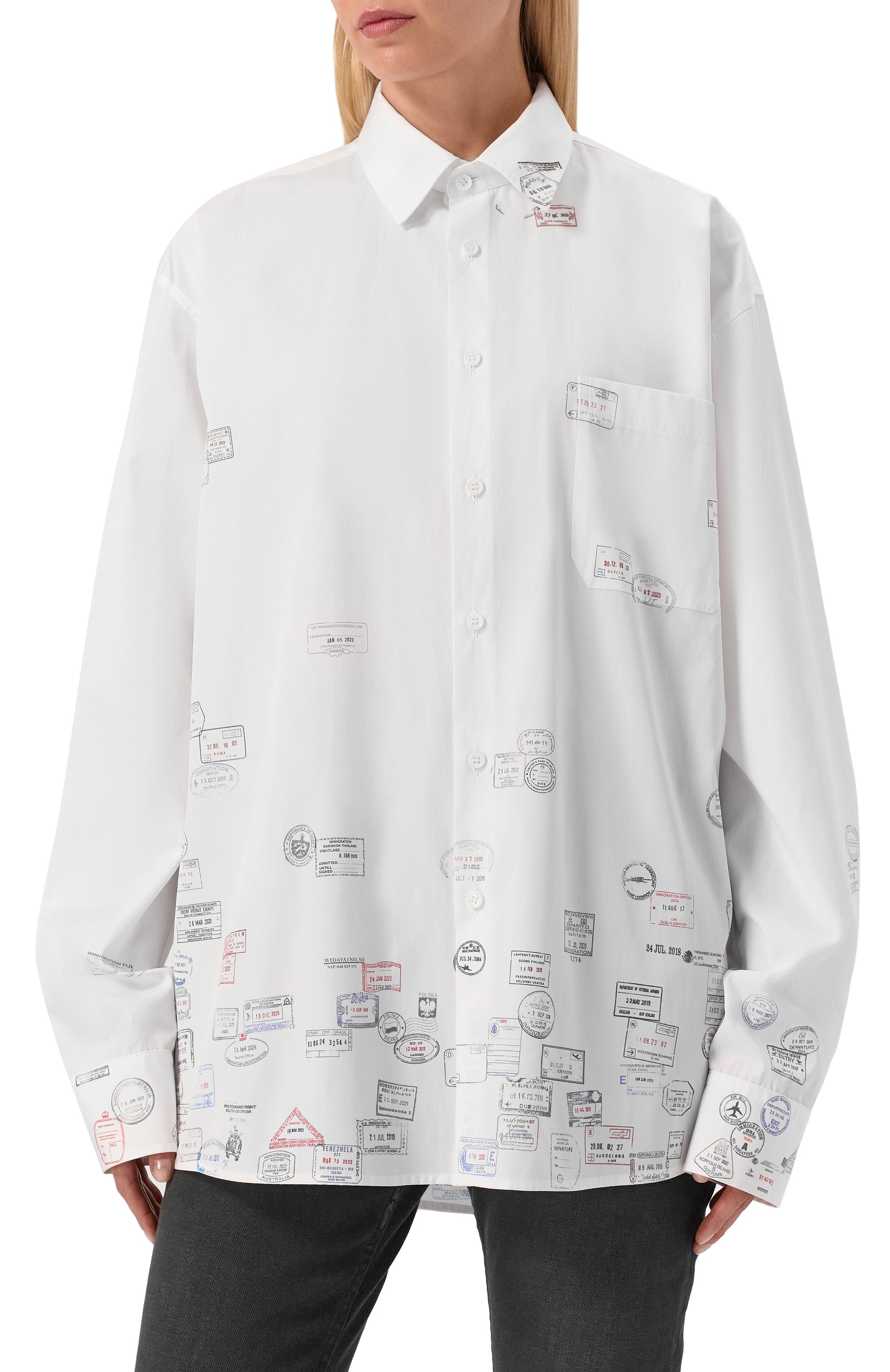 Хлопковая рубашка VETEMENTS, арт. UH76SH150W, фото 6