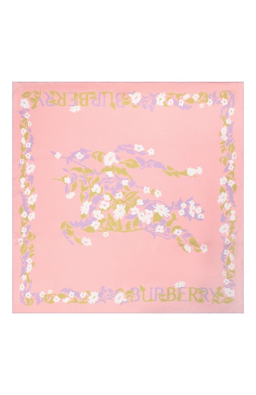 Шелковый платок Burberry 8125639 Розовый  8125639 Фото 4