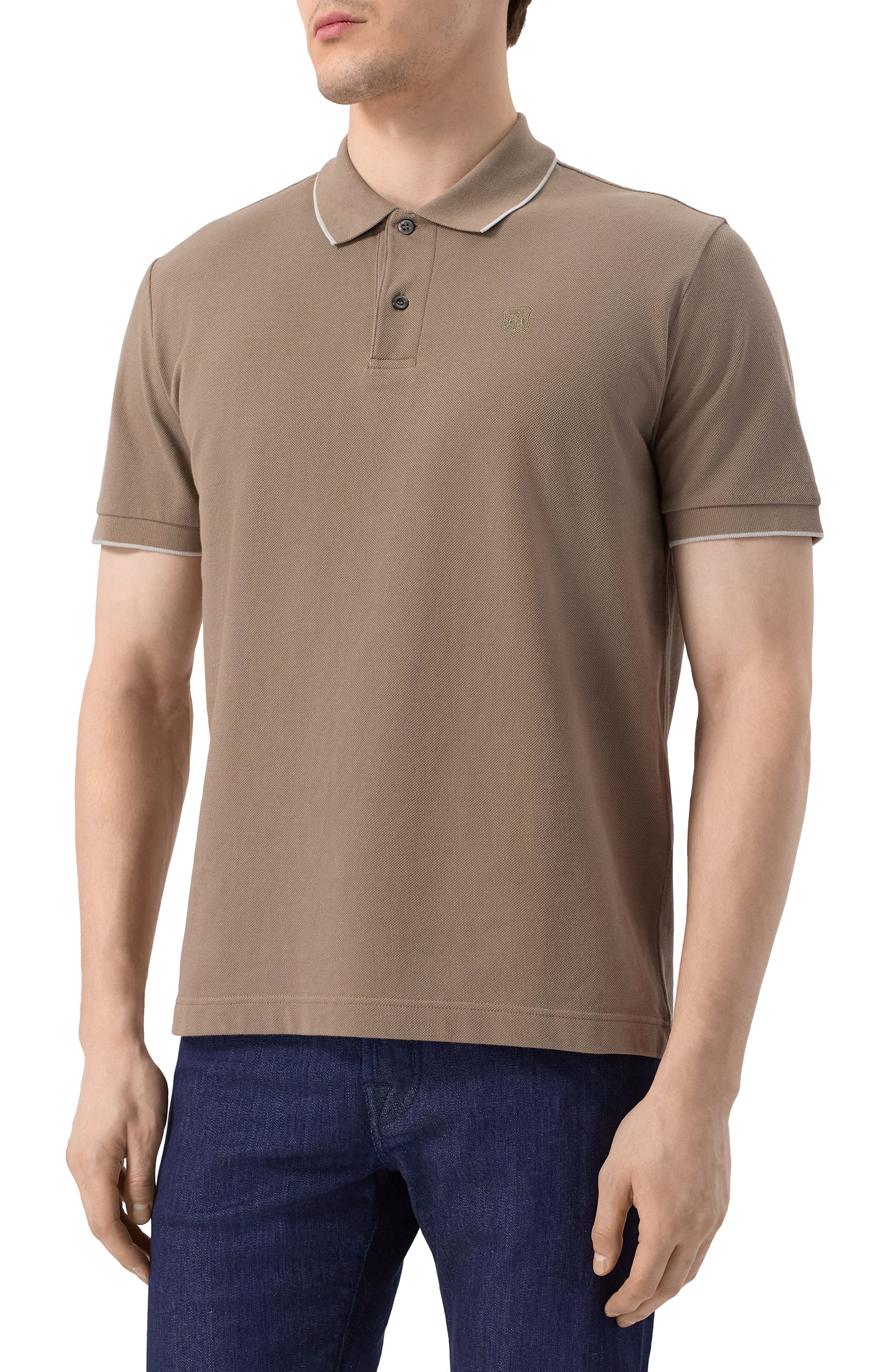 Хлопковое поло CORNELIANI, арт. 25G573-2525043, фото 3