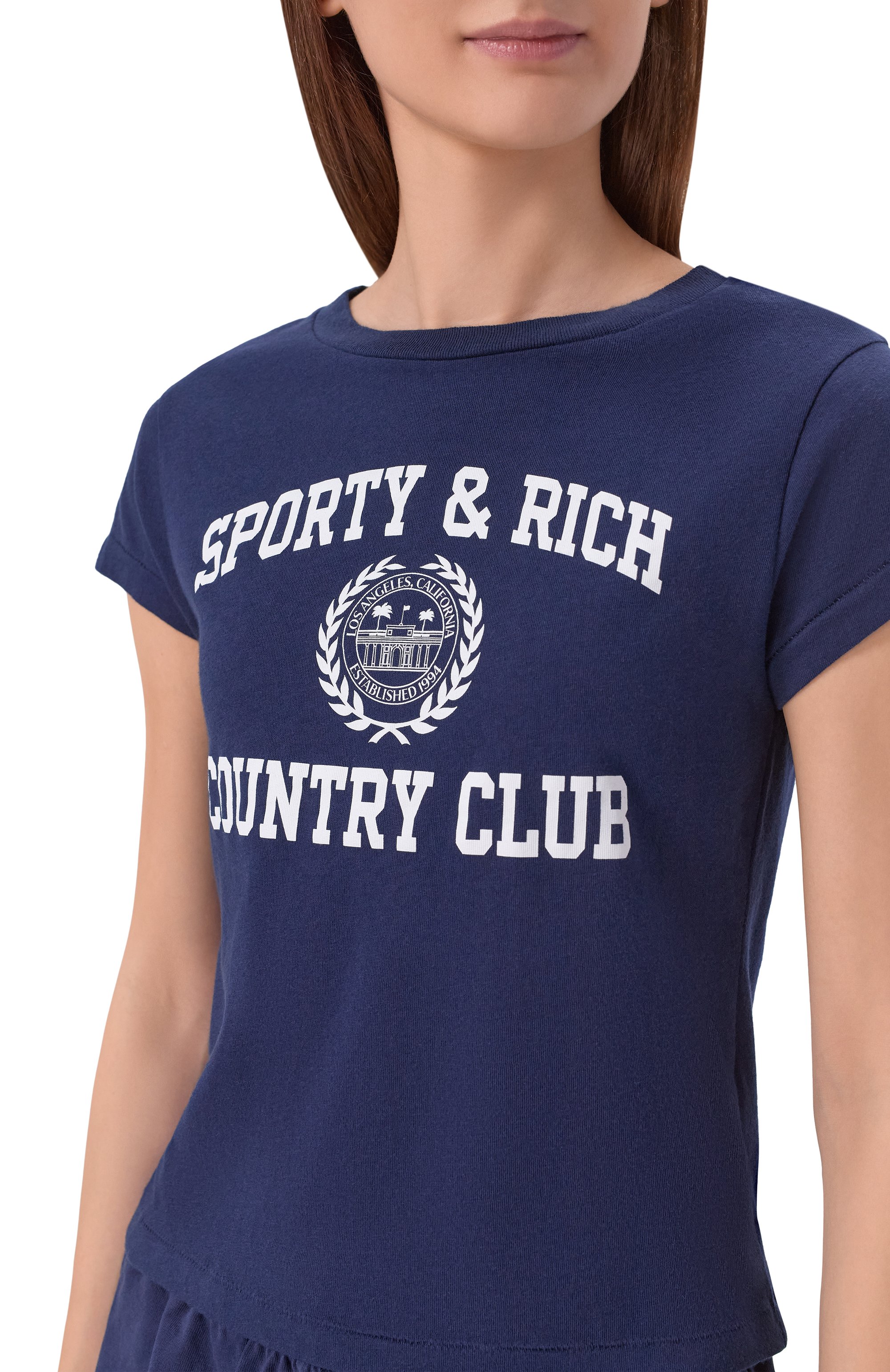 Хлопковая футболка SPORTY AND RICH, арт. T011176218BL106, фото 5