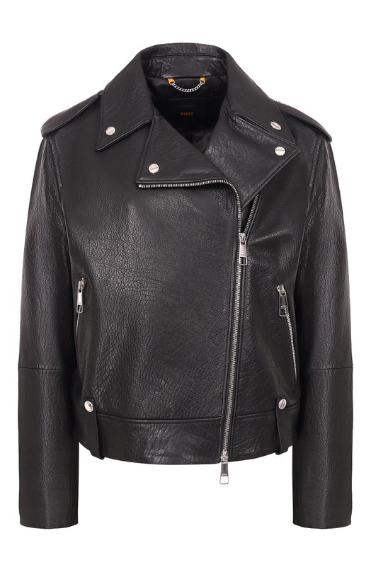 Кожаная куртка BOSS Orange 50541769 Чёрный 50541769
