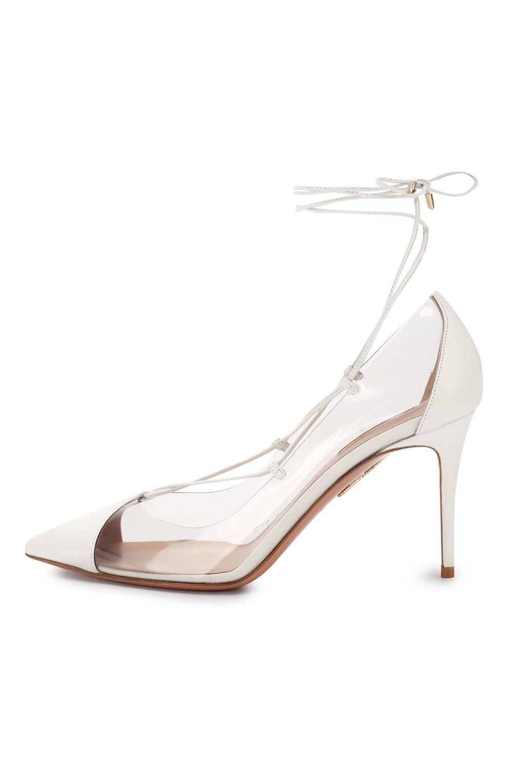 Комбинированные туфли magic pump  AQUAZZURA, арт. MAGMIDP0-NPV-FFF, фото 3