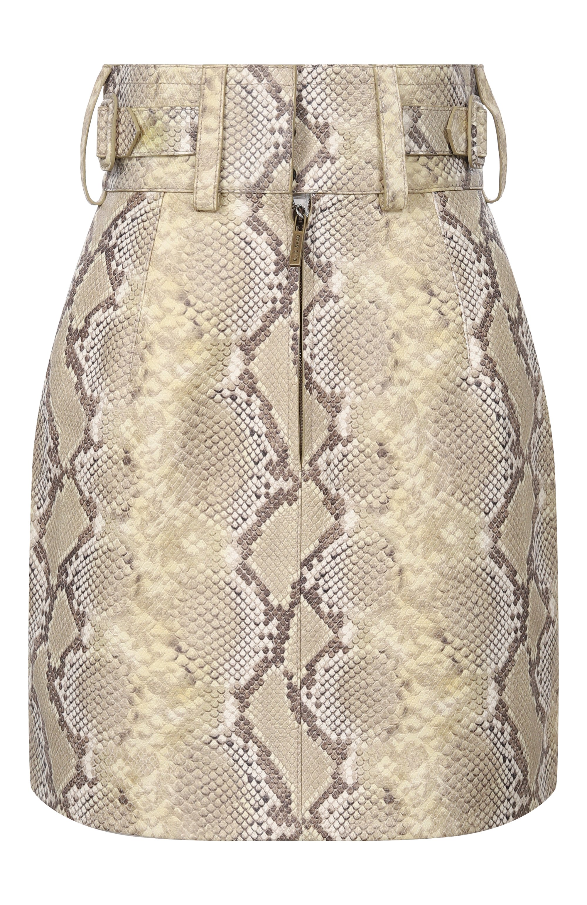 Кожаная юбка ELIE SAAB кремового цвета по цене 193000 руб., арт. SK340NS26/L0003, фото 1 Кожаная юбка ELIE SAAB, арт. SK340NS26/L0003, фото 1