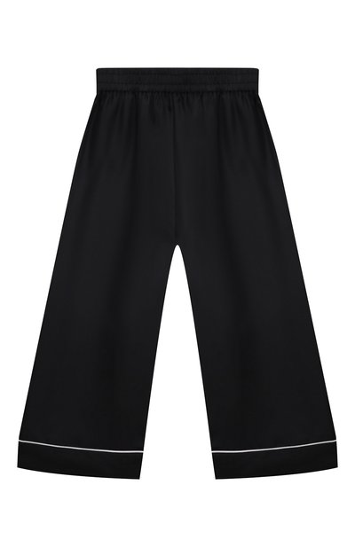 Шелковые брюки DOLCE & GABBANA черного цвета по цене 64850 руб., арт. L53P26/FU1FZ/8-14, фото 2 Шелковые брюки DOLCE & GABBANA, арт. L53P26/FU1FZ/8-14, фото 2