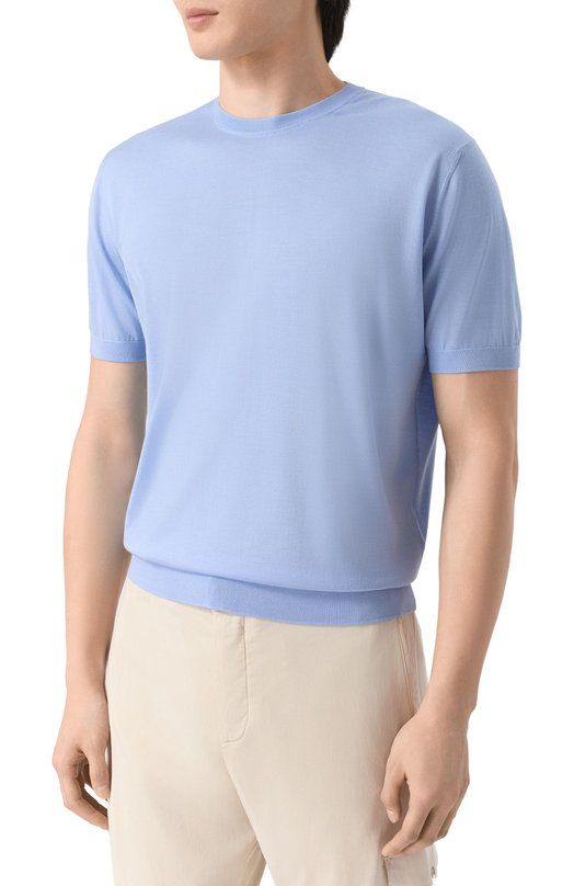 Джемпер из кашемира и шерсти Stefano Ricci W505506G10/W26150_001 Голубой  W505506G10/W26150_001 Фото 3