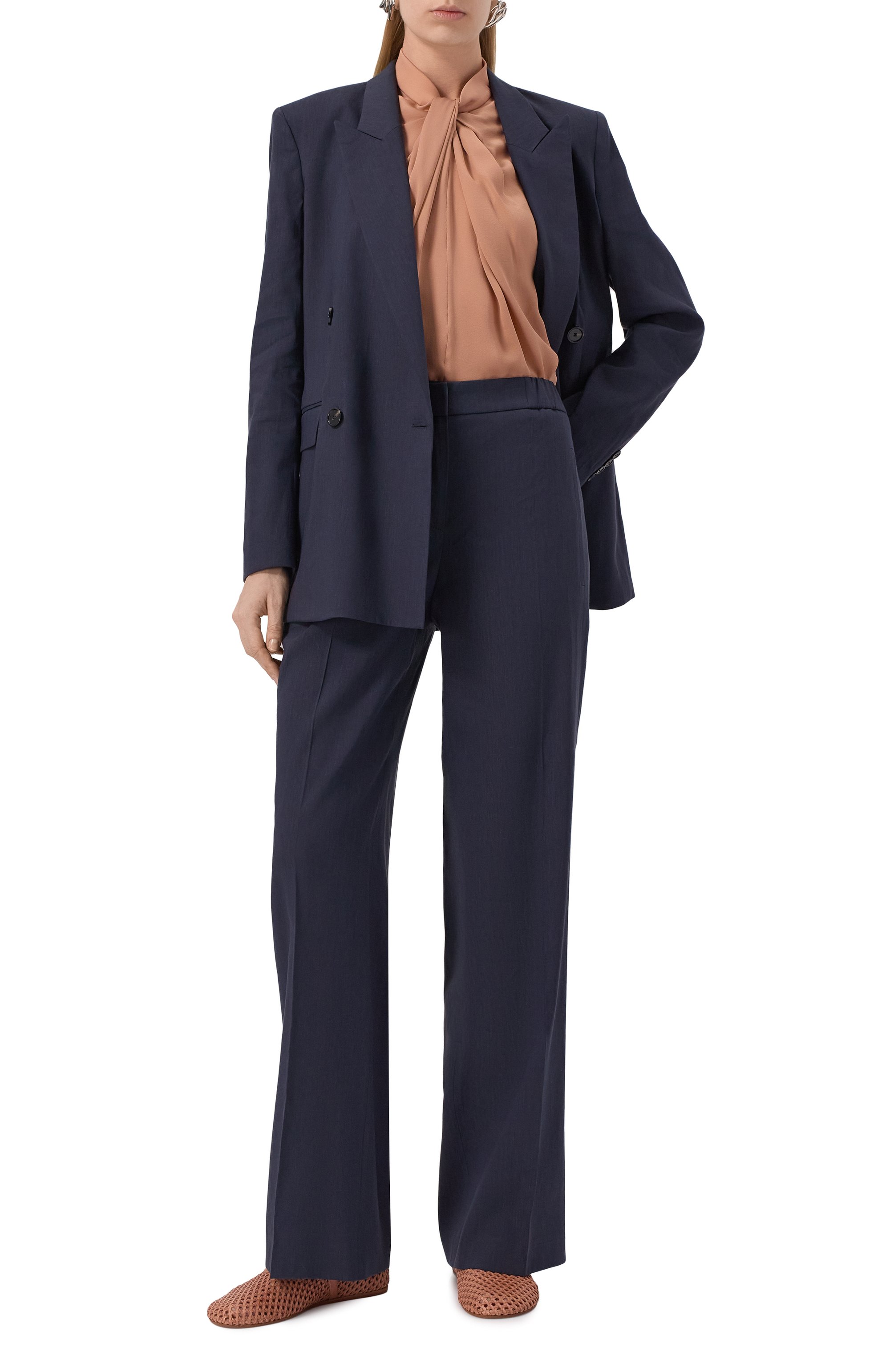 Брюки изо льна и вискозы BOSS, арт. 50540608, фото 2