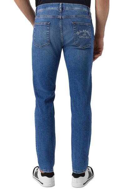 Джинсы slim DOLCE & GABBANA синего цвета по цене 96350 руб., арт. GY07CZ/G8MZ9, фото 4 Джинсы slim DOLCE & GABBANA, арт. GY07CZ/G8MZ9, фото 4