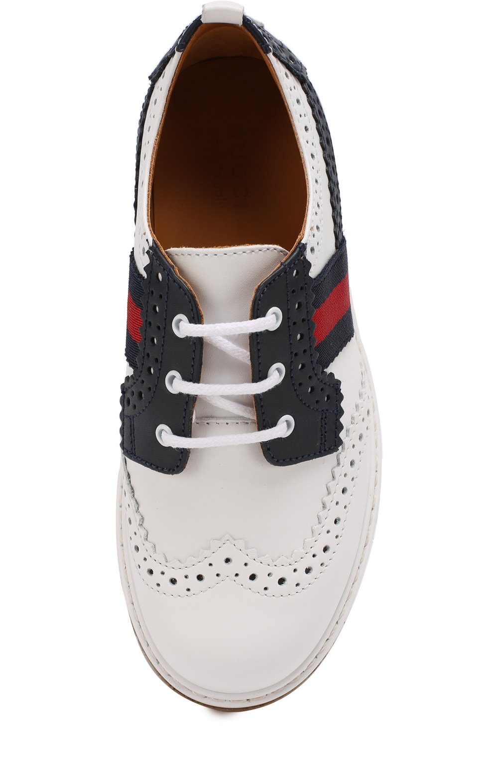Кожаные дерби с брогированием GUCCI, арт. 433129/BMN70, фото 4