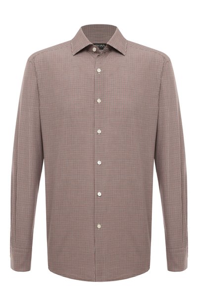 Мужская хлопковая рубашка ZEGNA, арт. UCX01A6/SRF5
