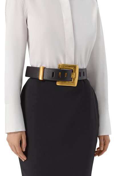 Кожаный ремень BALMAIN черного цвета по цене 88000 руб., арт. GN0WJ192/LSLX, фото 2 Кожаный ремень BALMAIN, арт. GN0WJ192/LSLX, фото 2