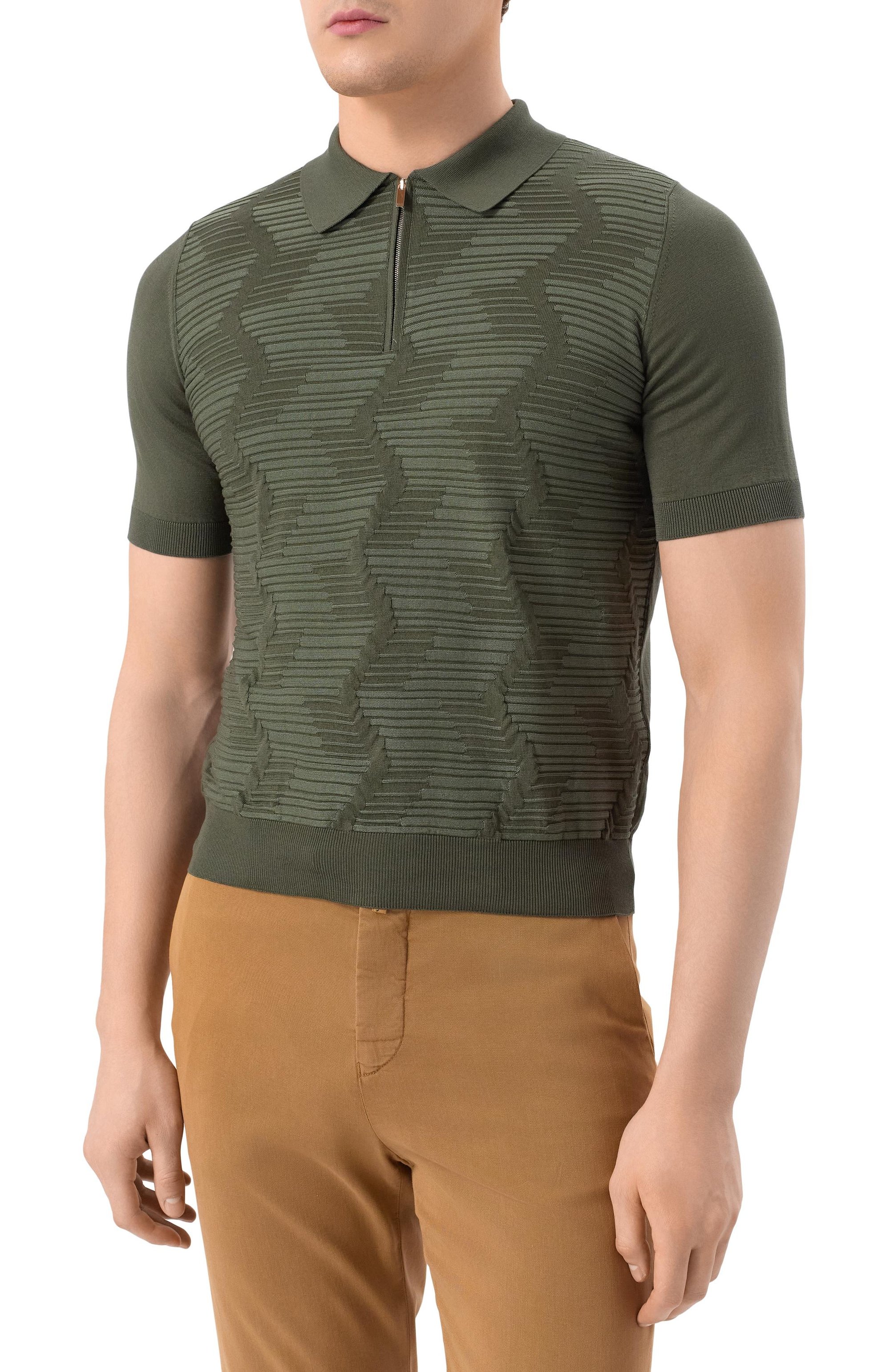 Поло из шелка и хлопка ZILLI, арт. KZP002M0142VTNW00_, фото 3