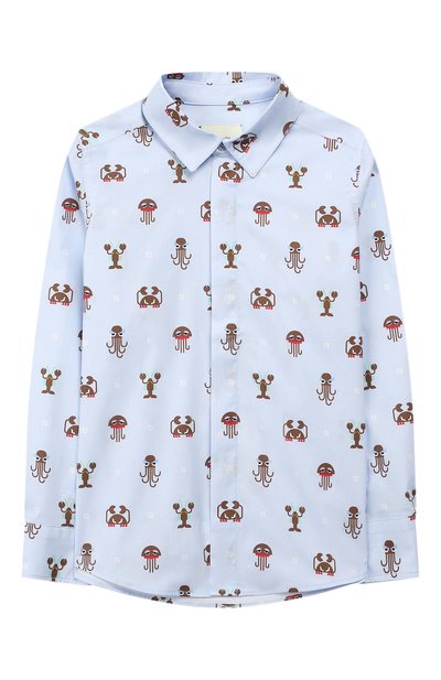 Хлопковая рубашка FENDI, арт. JMC079/A69X/6A-8A