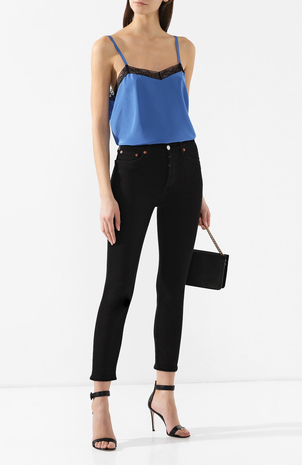 Шелковый топ ZADIG AND VOLTAIRE голубого цвета по цене 11100 руб., арт. SHCP0703F, фото 2 Шелковый топ ZADIG AND VOLTAIRE, арт. SHCP0703F, фото 2