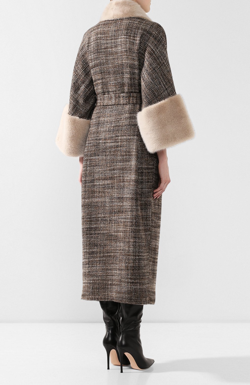Пальто из смеси кашемира и шелка KITON, арт. D48603K04S00, фото 4