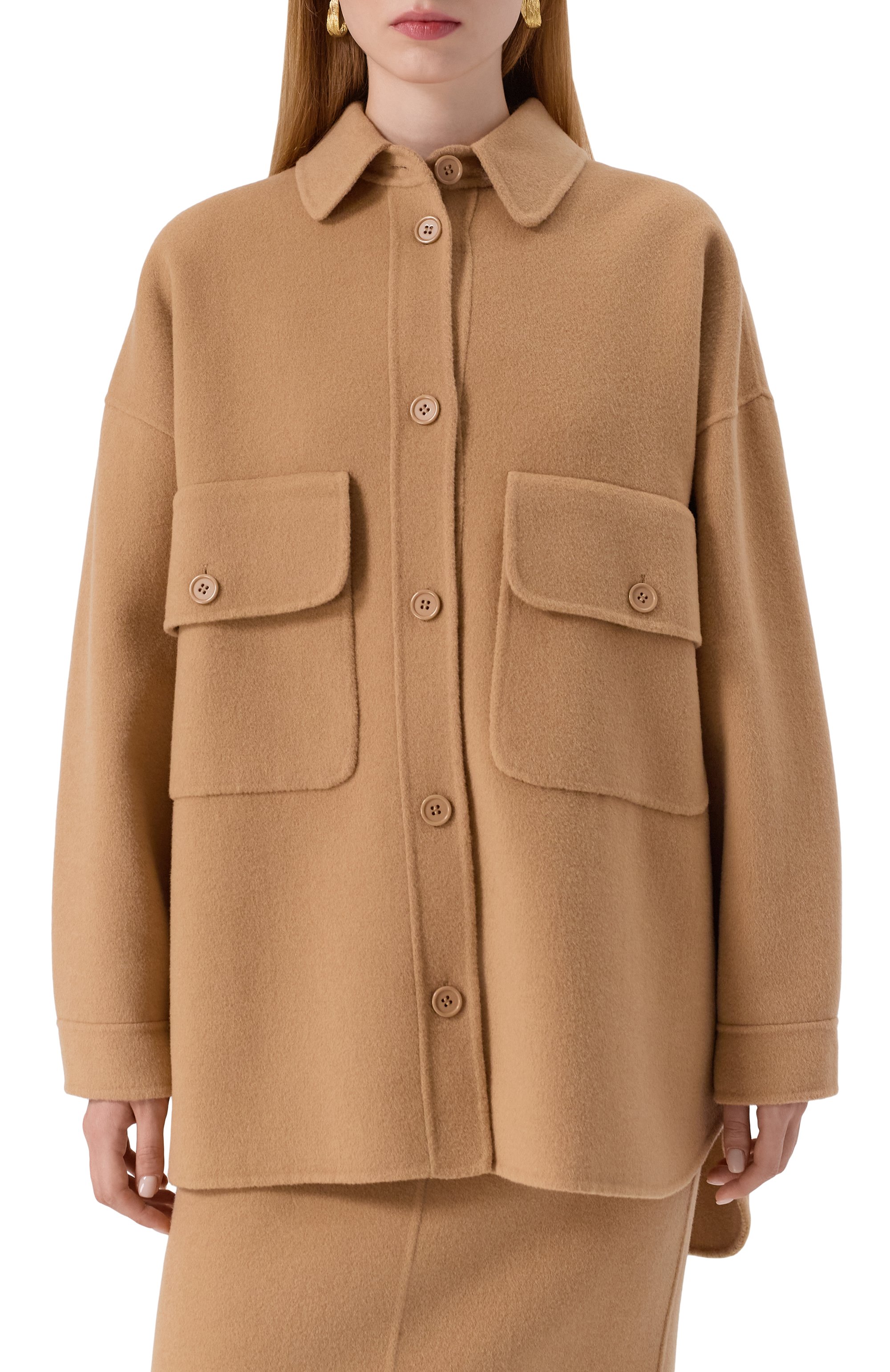 Шерстяная куртка-рубашка ERIKA CAVALLINI, арт. P5WW05, фото 3