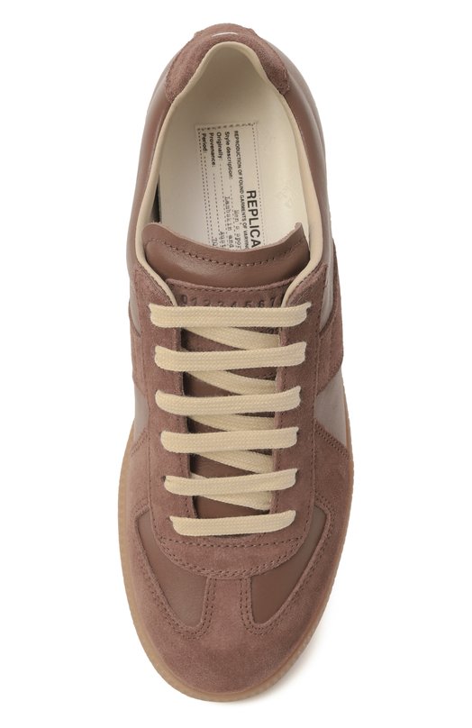 Кожаные кеды Replica Maison Margiela S58WS0109/P1895 Бежевый  S58WS0109/P1895 Фото 6