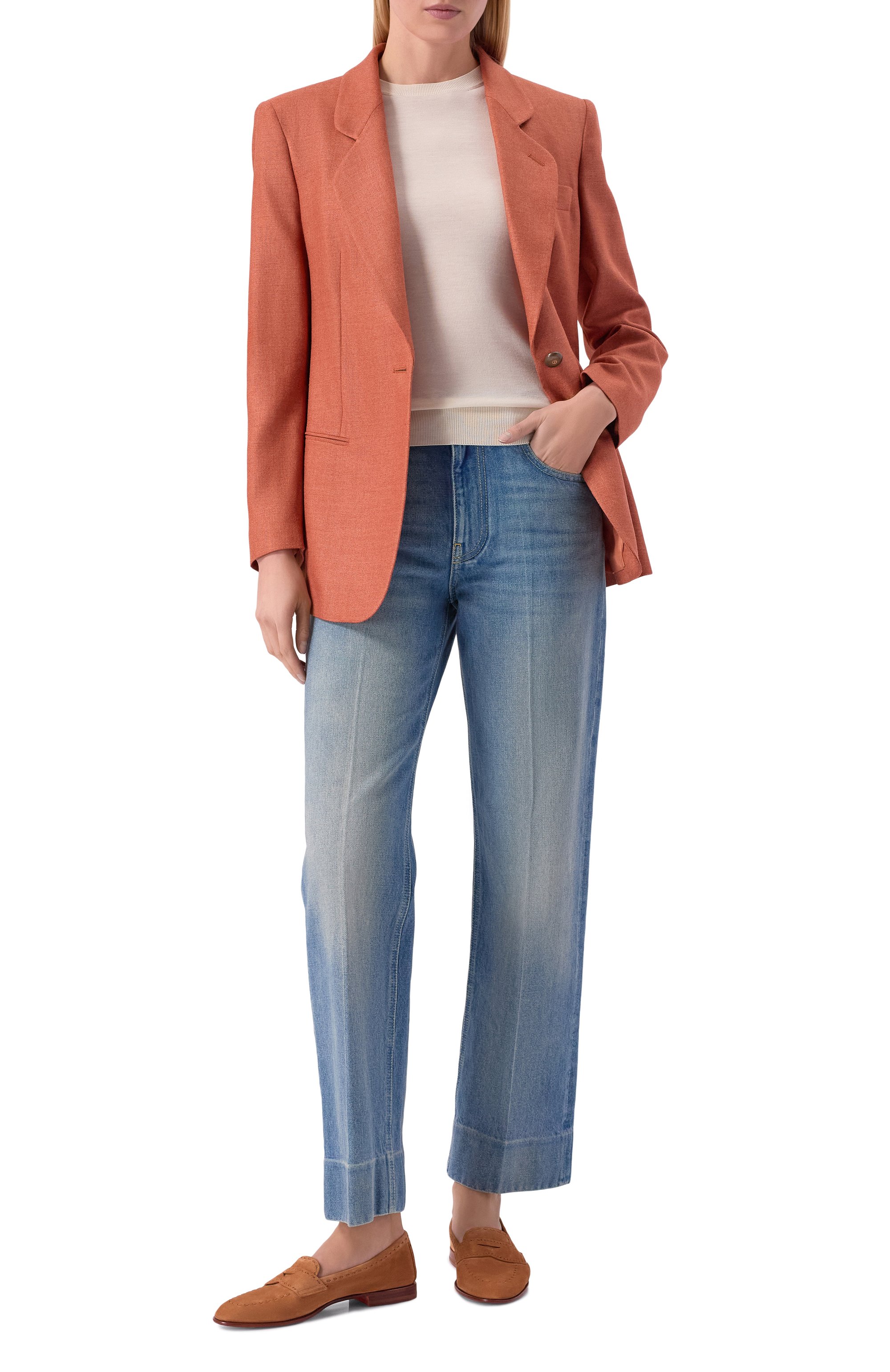 Замшевые пенни-лоферы SANTONI, арт. WUSG72077HAFSHTH, фото 3