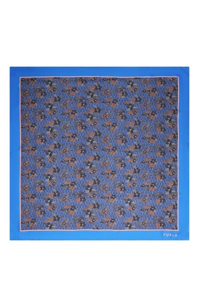 Шелковый платок FURLA синего цвета по цене 19000 руб., арт. WT00021/BX2750, фото 5 Шелковый платок FURLA, арт. WT00021/BX2750, фото 5