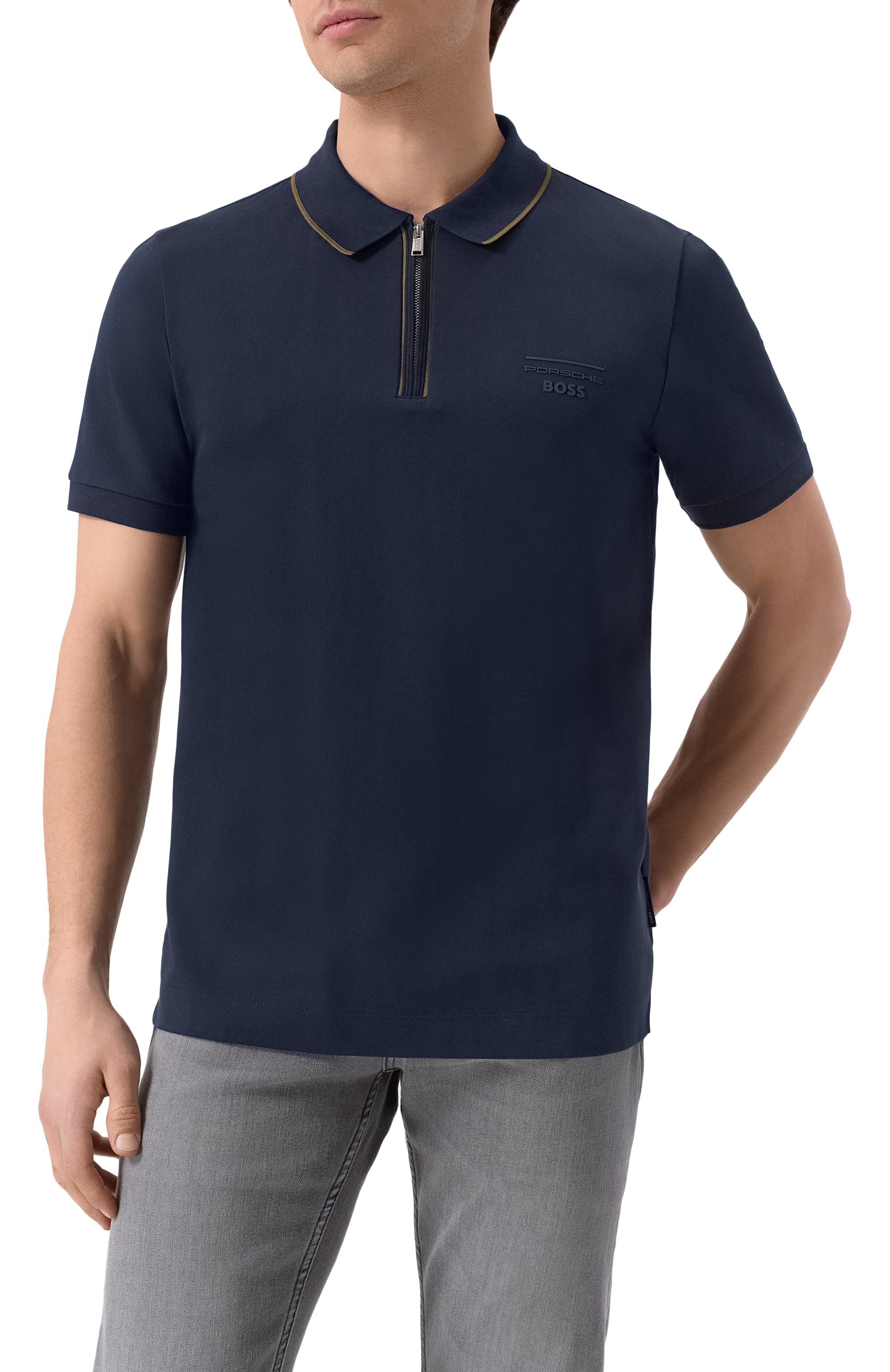 Хлопковое поло boss x porsche BOSS, арт. 50531463, фото 3